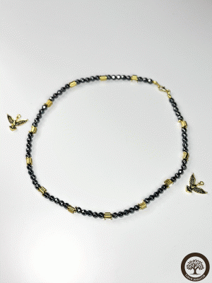 Hematit Doğal Taş Kolye