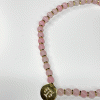 Burç Tasarım Pembe Kuvars Doğal Taş Kolye (10mm)