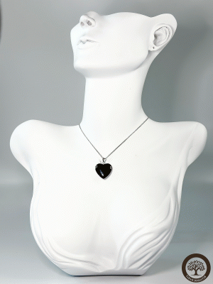 Oniks Doğal Taş Kolye Ucu (Kalp)